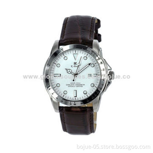 New Luxury Sports Stainless Steel Date Quartz Analog Black Dial Men's Wristwatch with CE/RoHS Mark